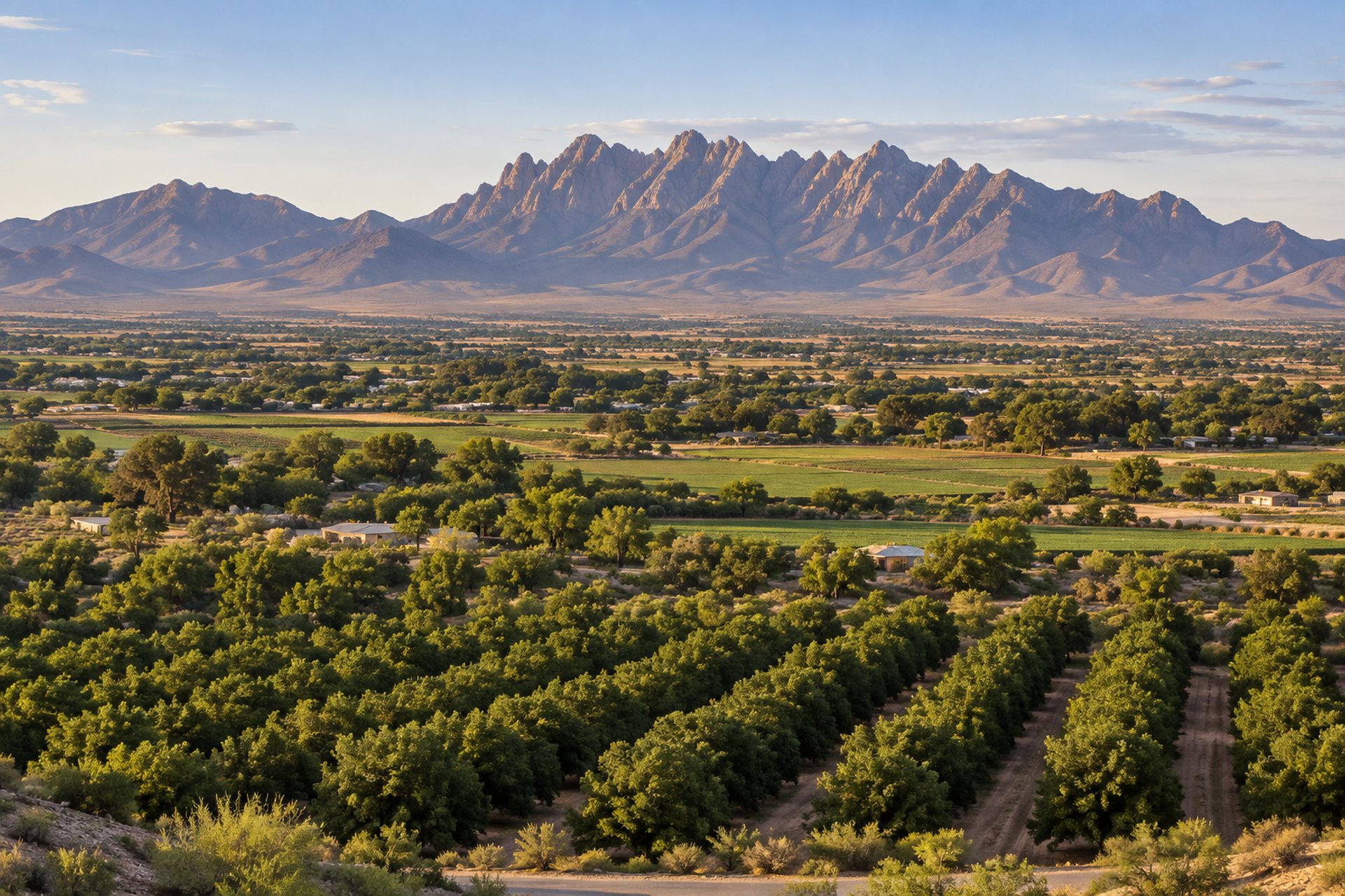The Mesilla Valley and the Organ Mountains, illustrative